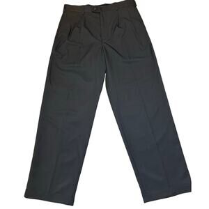 Pro Tour Mens Coolplay Ultimate Golf Pants Size 34/30 Caviar Color Pleat Front